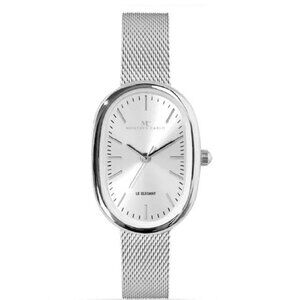 23mm Montres Carlo Women's Fashion Classic Silver Mesh Band Dress Luxury Watch